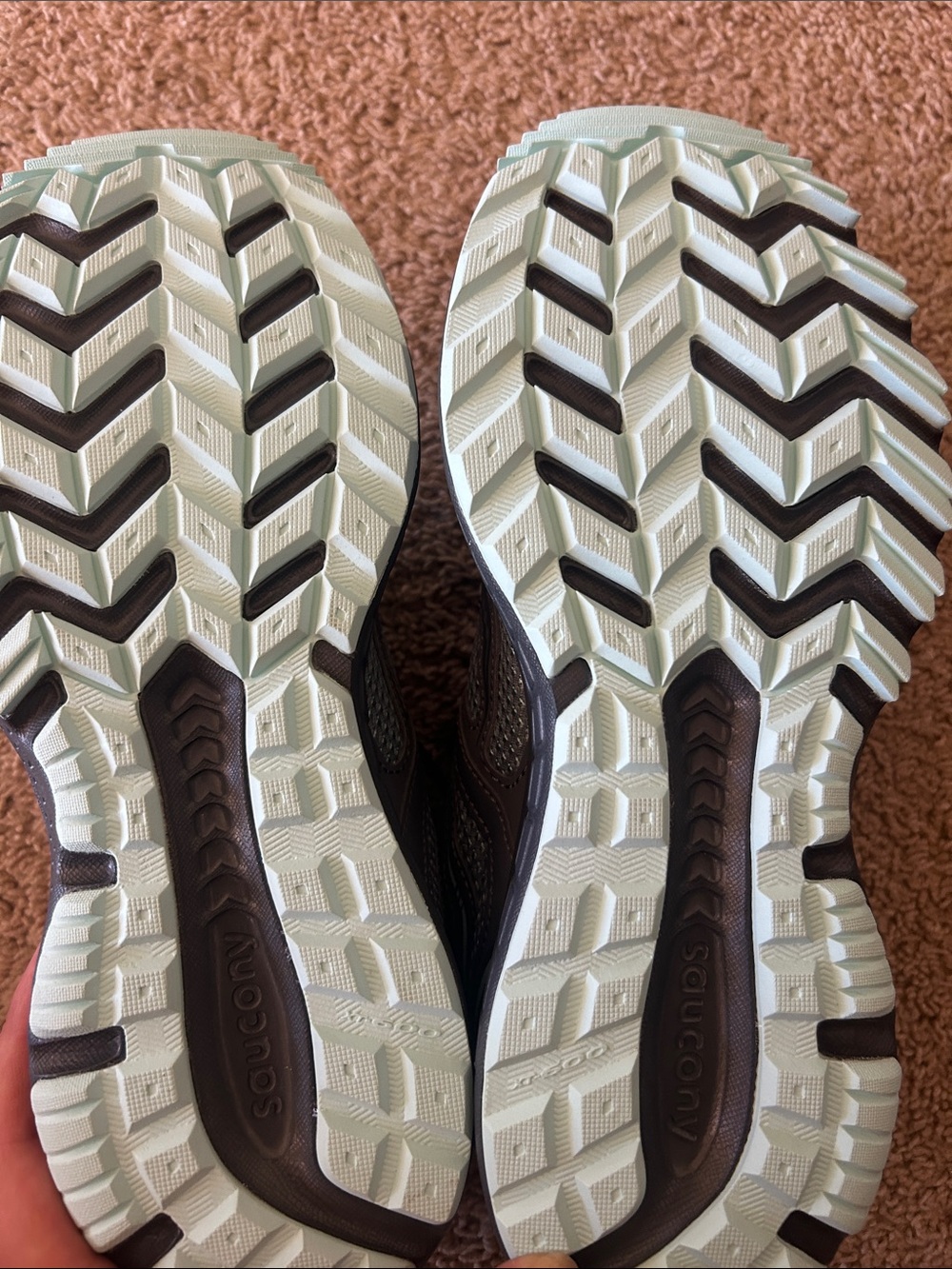 Saucony Gray and Mint Cohesion II Running Sneakers - Picture 3 of 3